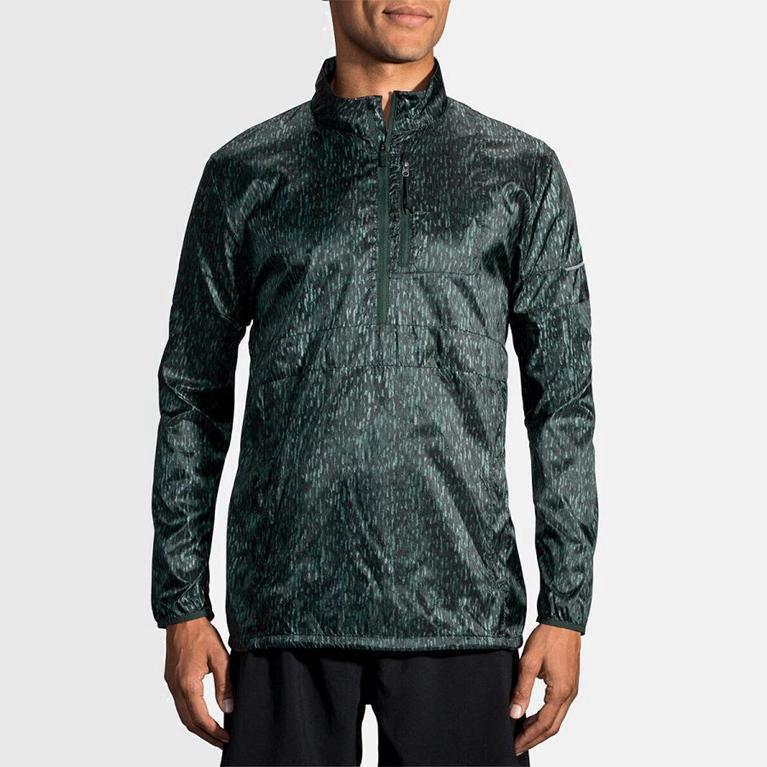 Jaquetas De Corrida Brooks Lsd Pullover Masculino Brasil - Verdes (90241VKCX)